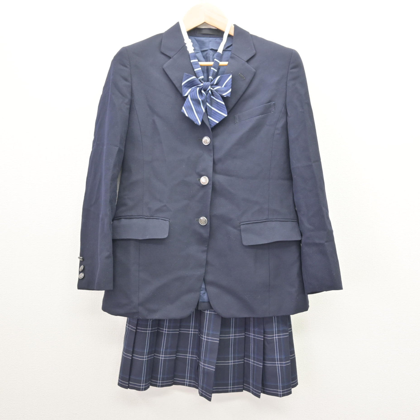 中古】神奈川県 横浜緑園高等学校 女子制服 3点 (ブレザー・スカート