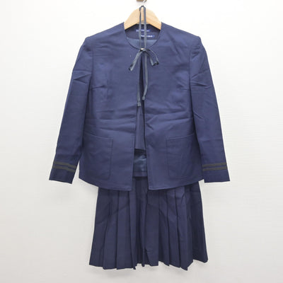 【中古】神奈川県 西高津中学校 女子制服 4点 (ブレザー・ベスト・スカート) sf121705