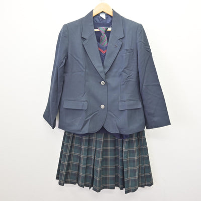 【中古】兵庫県 三田西陵高等学校 女子制服 4点 (ブレザー・ニット・スカート) sf121713
