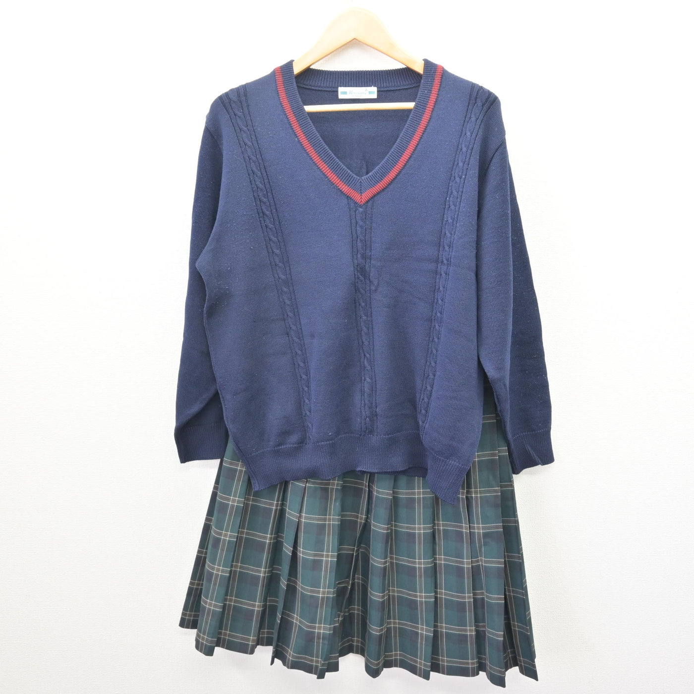 【中古】兵庫県 三田西陵高等学校 女子制服 4点 (ブレザー・ニット・スカート) sf121714