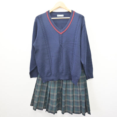 【中古】兵庫県 三田西陵高等学校 女子制服 4点 (ブレザー・ニット・スカート) sf121714