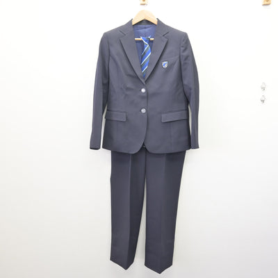 【中古】東京都 青戸中学校 女子制服 3点 (ブレザー・ズボン) sf121716