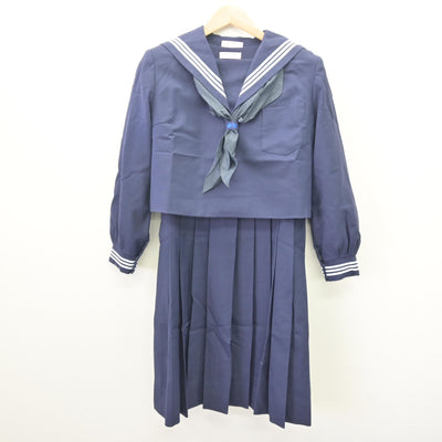 【中古】熊本県 西合志南中学校 女子制服 3点 (セーラー服・ジャンパースカート) sf121720