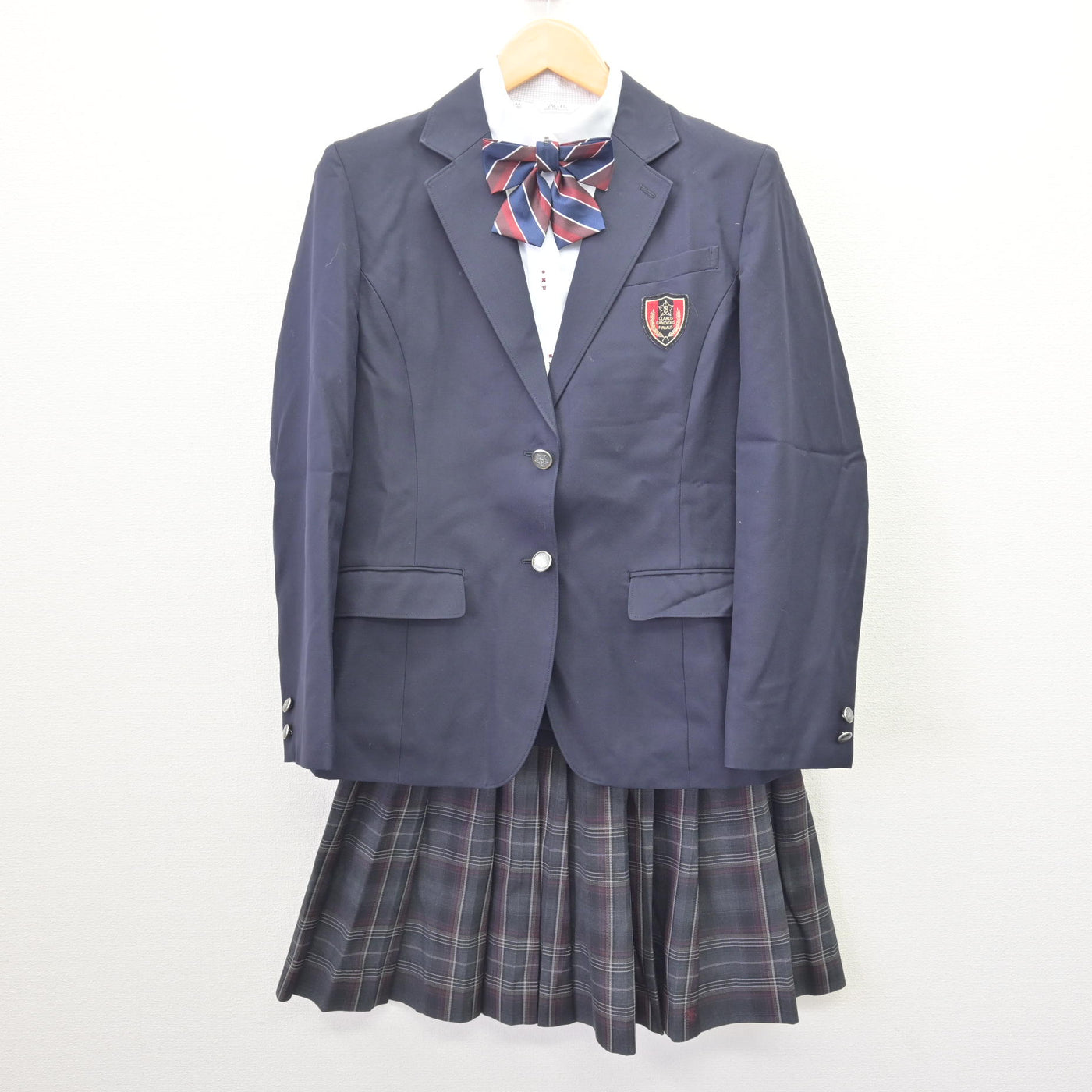 【中古】新潟県 新潟第一中学校・新潟第一高等学校 女子制服 4点 (ブレザー・シャツ・スカート) sf121726
