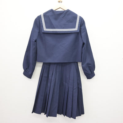 【中古】北海道 深川中学校 女子制服 3点 (セーラー服・スカート) sf121745