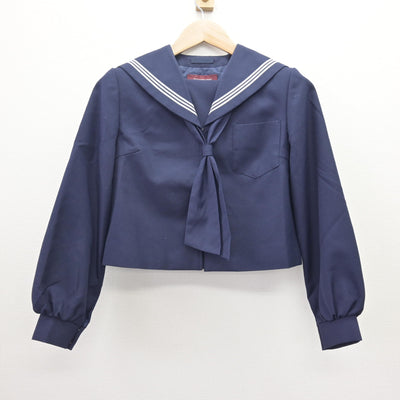 【中古】北海道 深川中学校 女子制服 3点 (セーラー服・スカート) sf121745