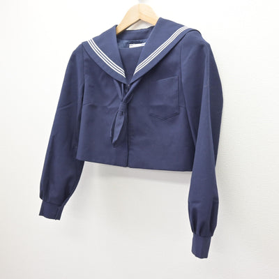 【中古】北海道 深川中学校 女子制服 2点 (セーラー服) sf121746
