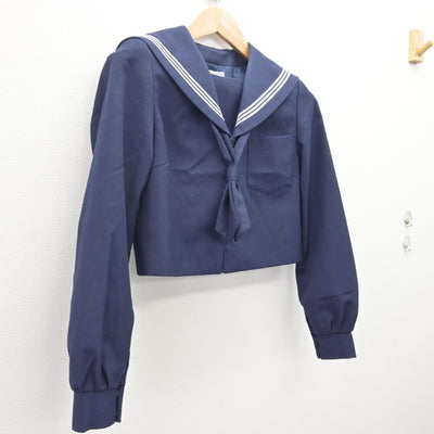 【中古】北海道 深川中学校 女子制服 2点 (セーラー服) sf121746