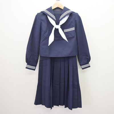 【中古】兵庫県 御影中学校 女子制服 3点 (セーラー服・ジャンパースカート) sf121749