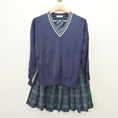 【中古】埼玉県 本庄第一高等学校 女子制服 4点 (ブレザー・ニット・スカート) sf121756