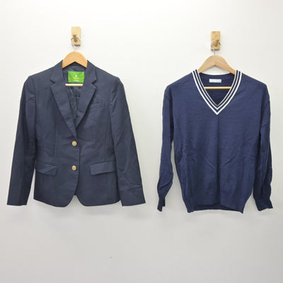 【中古】埼玉県 本庄第一高等学校 女子制服 4点 (ブレザー・ニット・スカート) sf121756