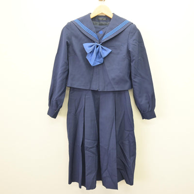 【中古】福岡県 香住丘高等学校 女子制服 3点 (セーラー服・ジャンパースカート) sf121766