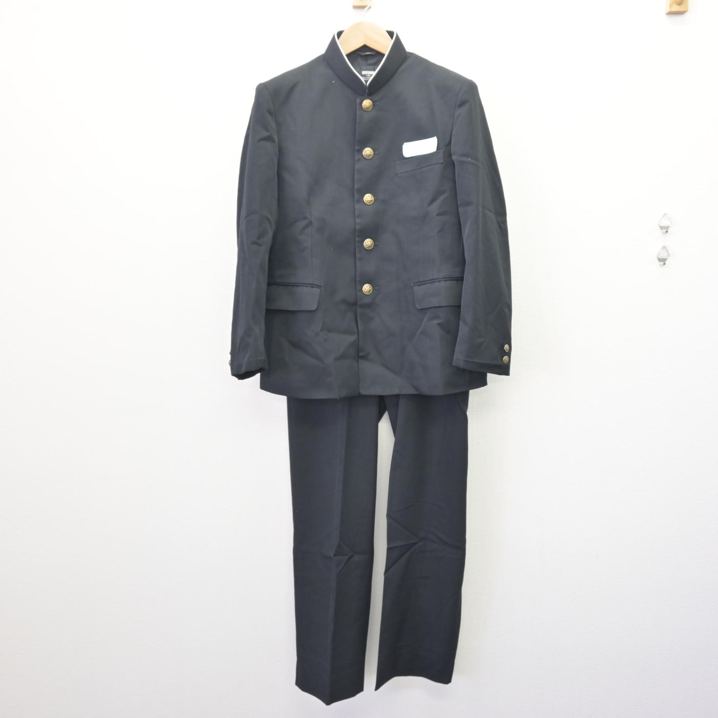 鹿屋東中制服男子学ランパンツセット165B 学生服 ニッケウール 男子 B体 学ラン 詰襟 つめえり ズボン裾上げ無料