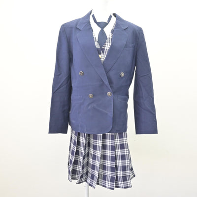 【中古】宮城県 聖和学園高等学校 女子制服 4点 (ブレザー・ベスト・スカート) sf121776