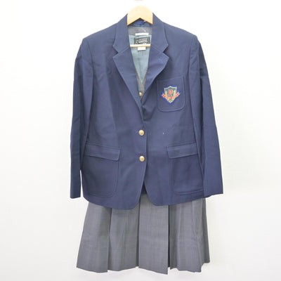【中古】千葉県 八街学園高等学校 女子制服 3点 (ブレザー・ベスト・スカート) sf121777