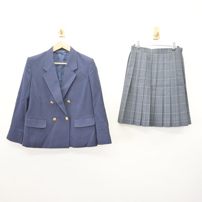 【中古】神奈川県 岡村中学校 女子制服 3点 (ブレザー・スカート・スカート) sf121779