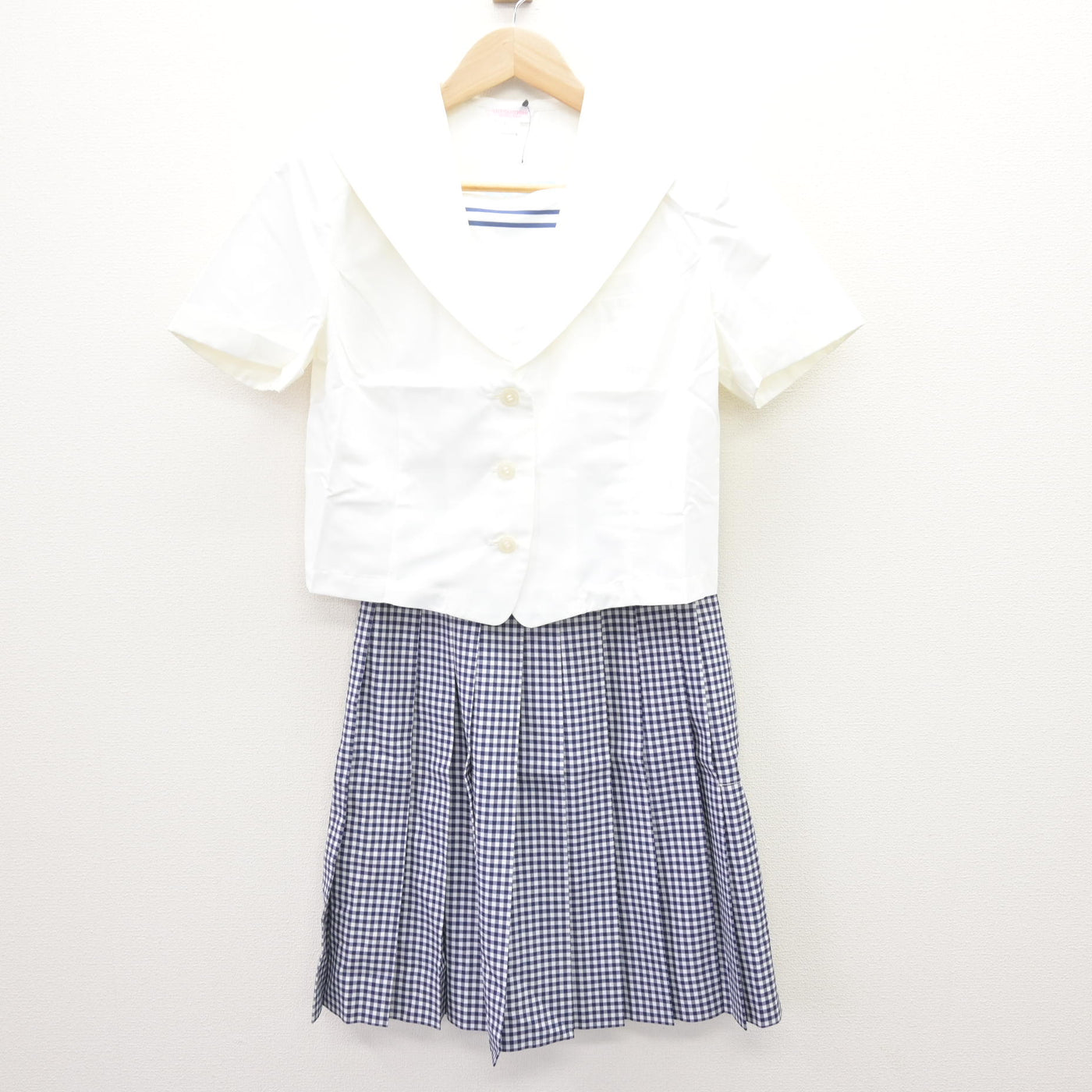【中古】東京都 晴海総合高等学校 女子制服 2点 (セーラー服・スカート) sf121803