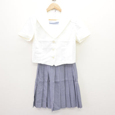 【中古】東京都 晴海総合高等学校 女子制服 2点 (セーラー服・スカート) sf121803