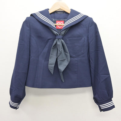 【中古】茨城県 勝田第二中学校 女子制服 3点 (セーラー服・ジャンパースカート) sf121822