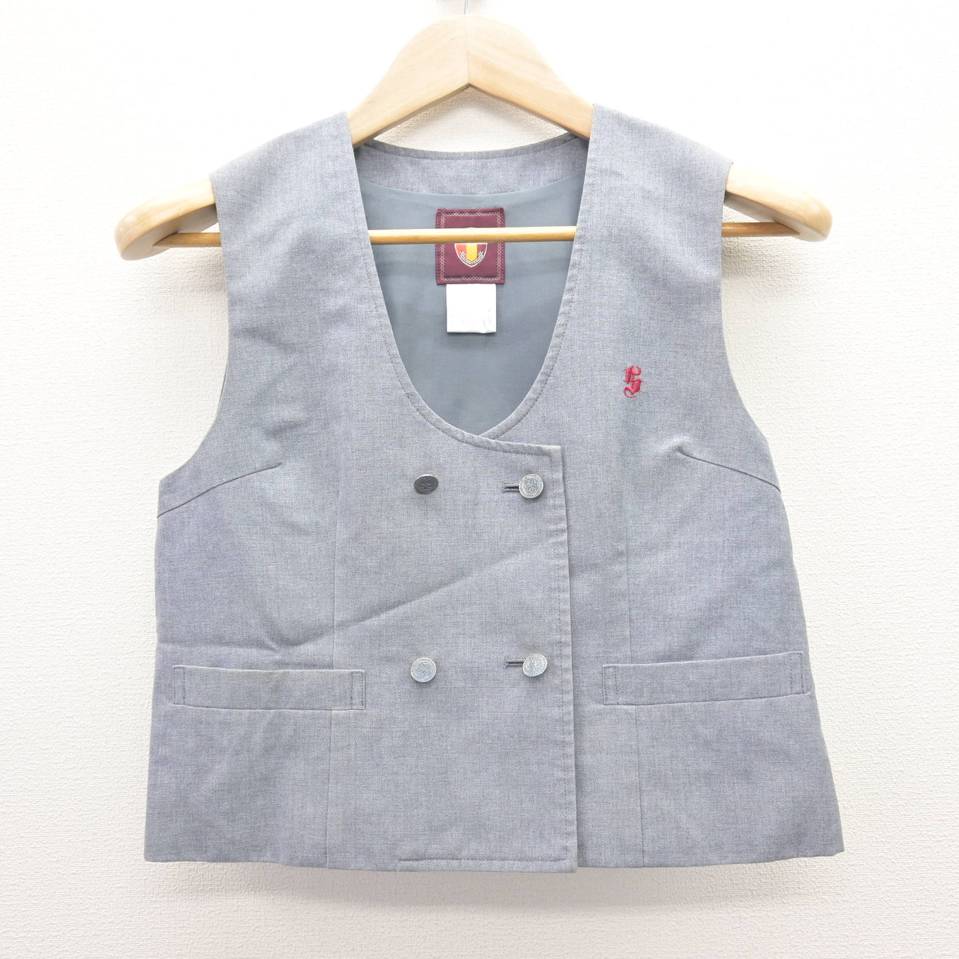 【中古】茨城県 佐和高等学校 女子制服 2点 (ベスト・スカート) sf121829