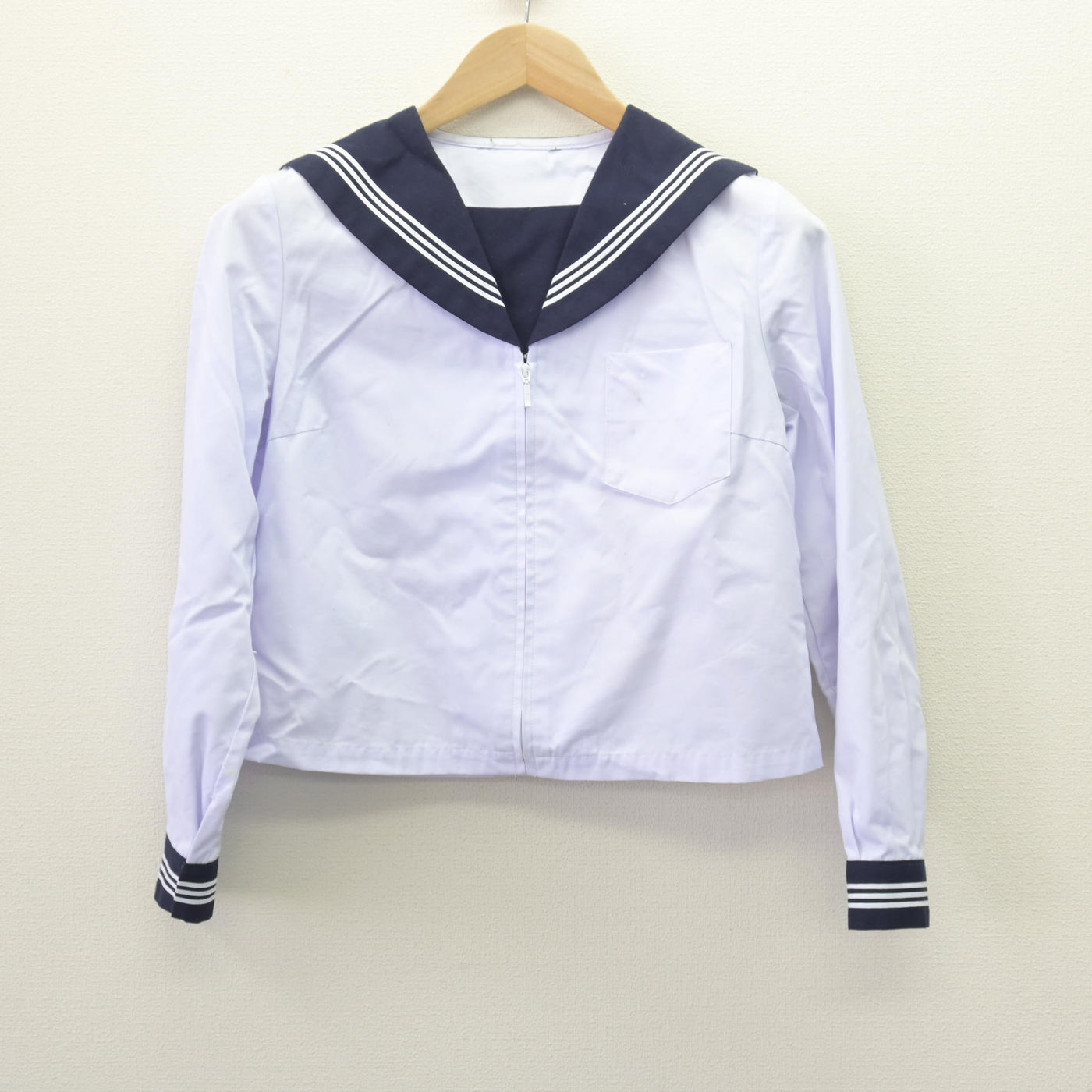【中古】富山県 高陵中学校 女子制服 2点 (セーラー服・スカート) sf121851