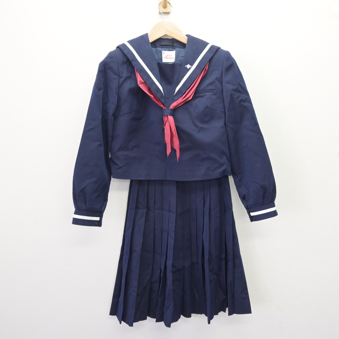 【中古】香川県 屋島中学校 女子制服 5点 (セーラー服・セーラー服・スカート) sf121869