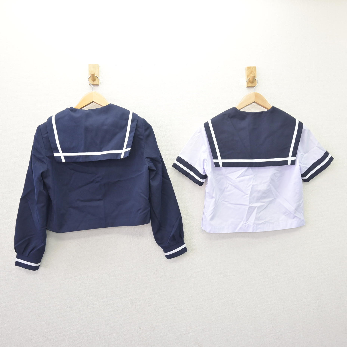 【中古】香川県 屋島中学校 女子制服 5点 (セーラー服・セーラー服・スカート) sf121869