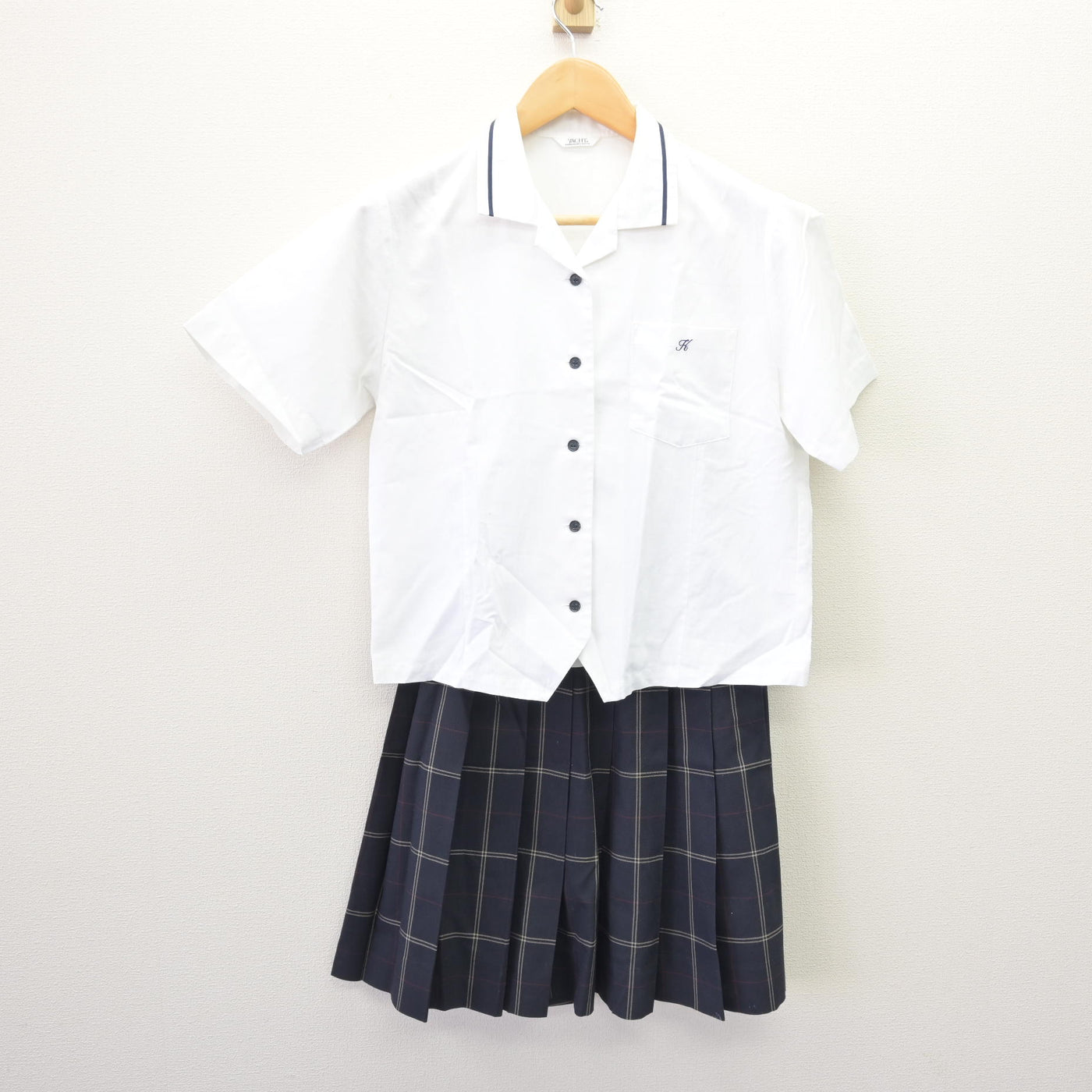 【中古】東京都 駒沢大学高等学校 女子制服 2点 (シャツ・スカート) sf121874