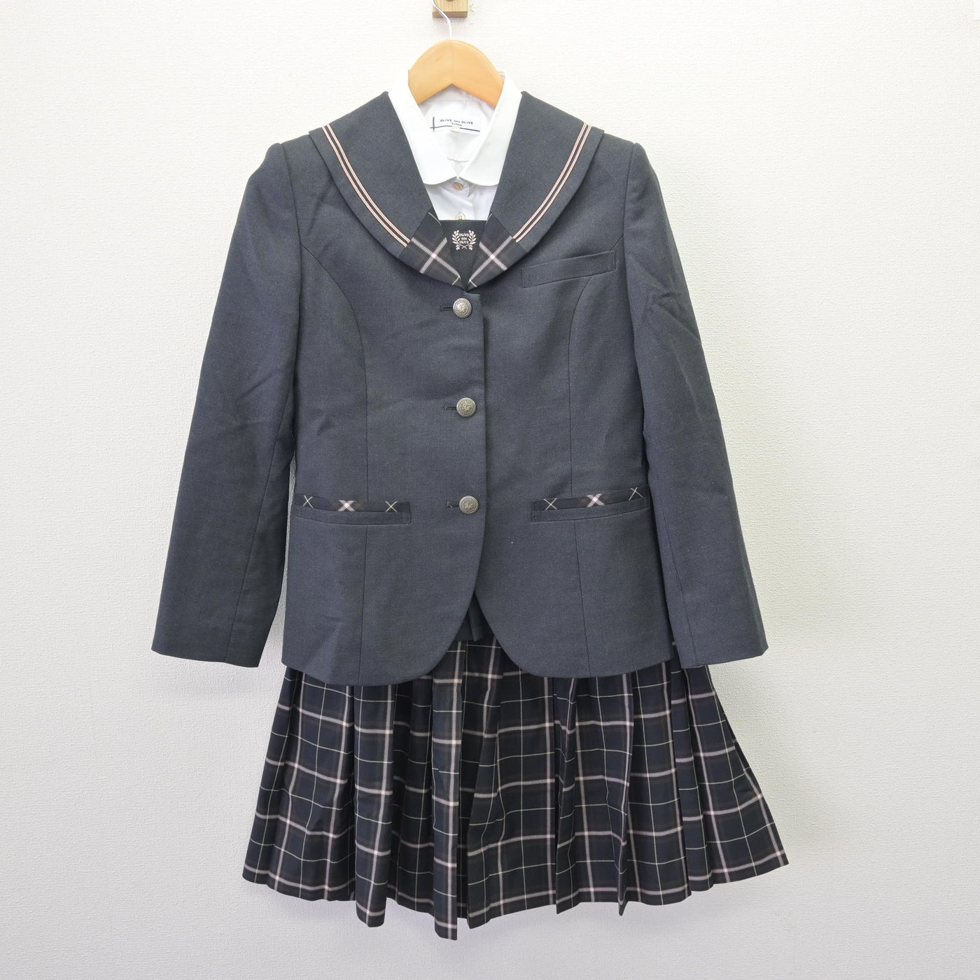 【中古】福井県 仁愛女子高等学校/旧制服 女子制服 3点 (ブレザー・シャツ・スカート) sf121878