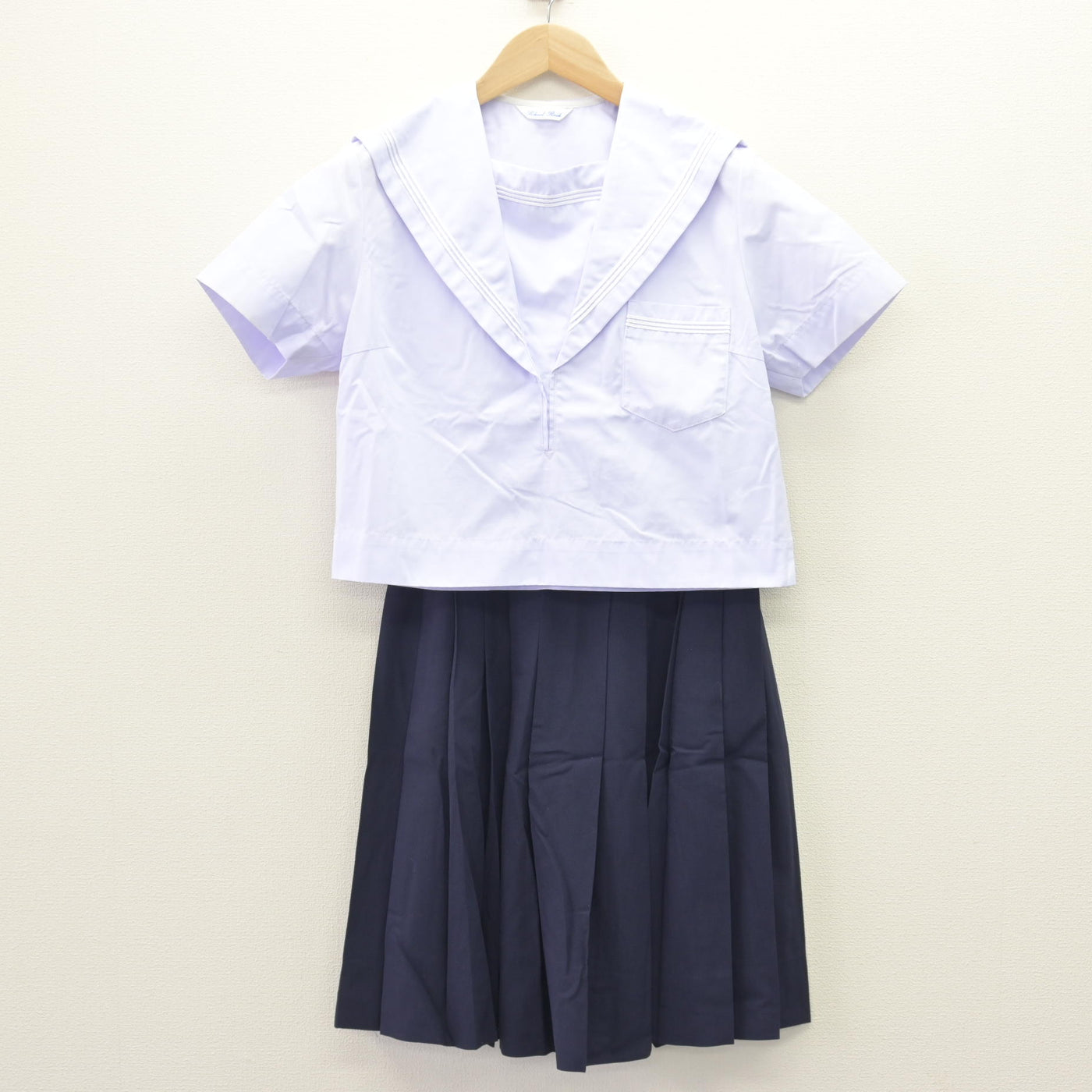【中古】大阪府 佐野高等学校/旧制服 女子制服 2点 (セーラー服・スカート) sf121920