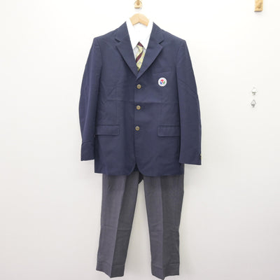 【中古】静岡県 聖隷クリストファー高等学校 男子制服 4点 (ブレザー・シャツ・ズボン) sf121921