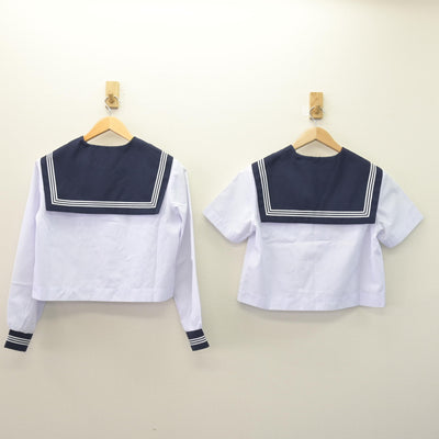 【中古】静岡県 細江中学校 女子制服 2点 (セーラー服) sf121928