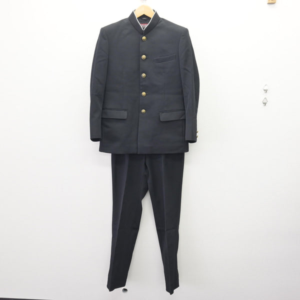 中古】埼玉県 福岡中学校 男子制服 3点 (学ラン・ズボン・ズボン