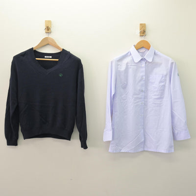 【中古】北海道 札幌第一高等学校 女子制服 2点 (ニット・シャツ) sf121934