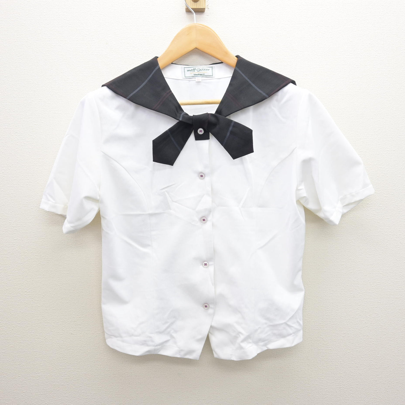 【中古】福岡県 九州産業大学付属九州産業高校 女子制服 2点 (ニットベスト・ブラウス) sf121947