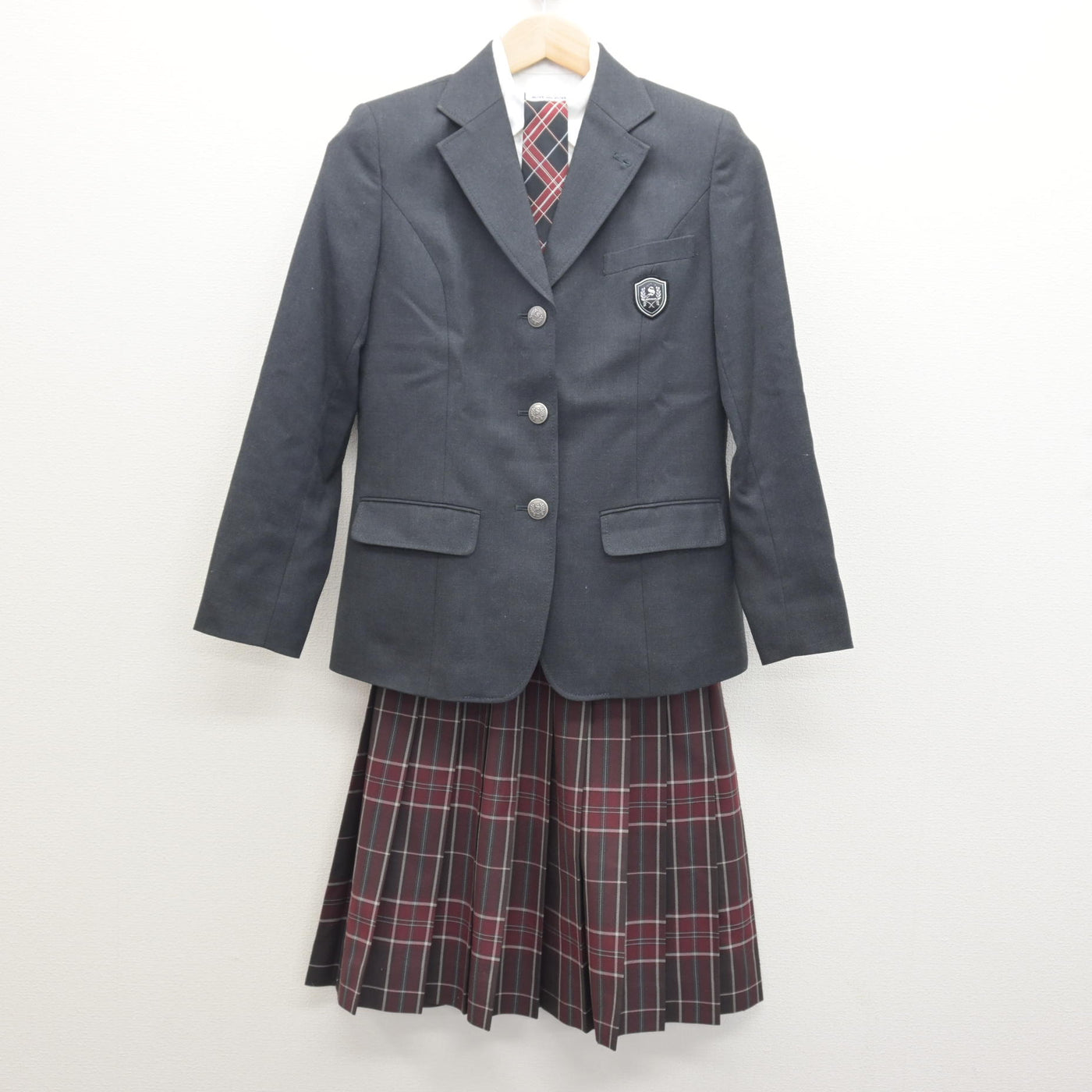 【中古】愛知県 清林館高等学校 女子制服 4点 (ブレザー・シャツ・スカート) sf121966