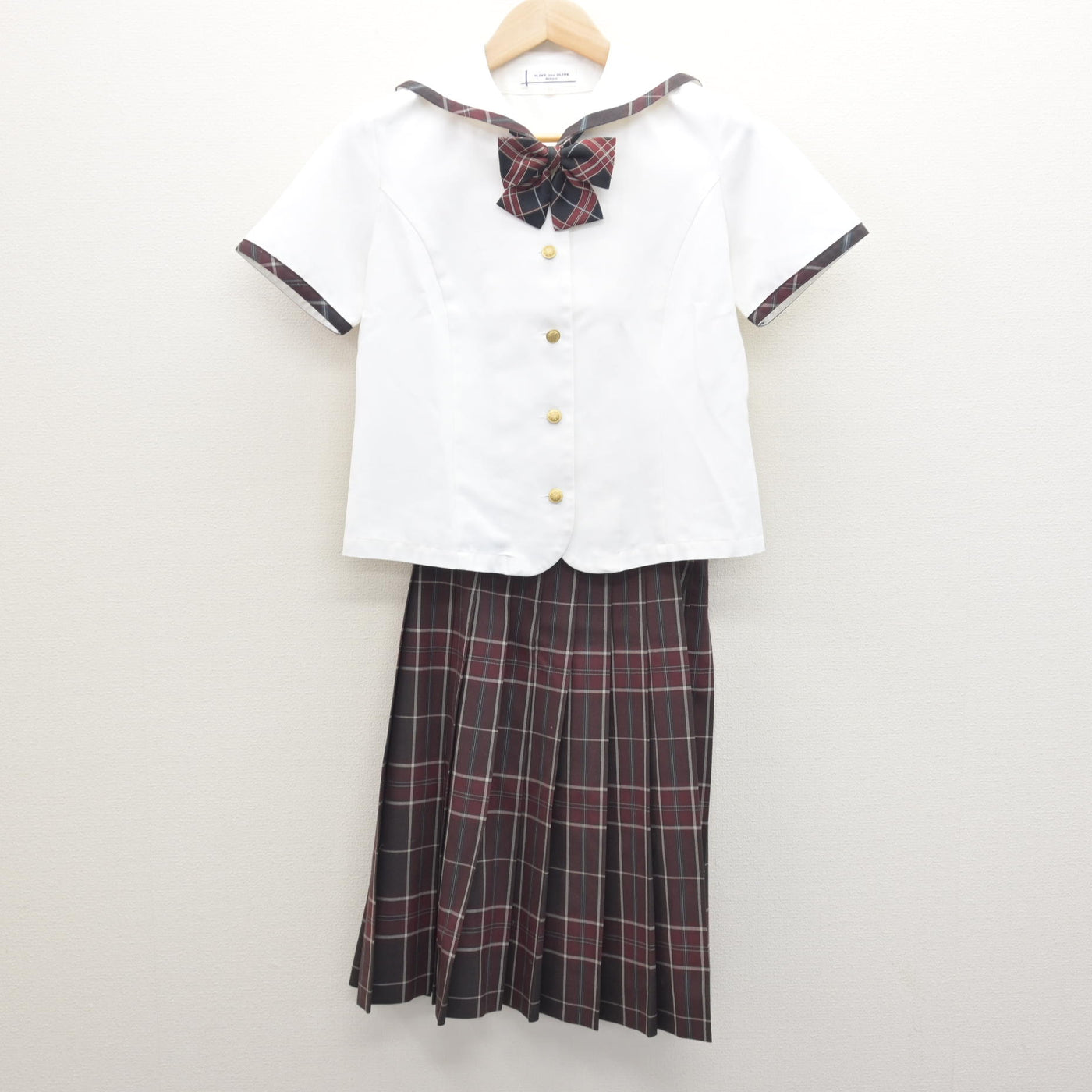 【中古】愛知県 清林館高等学校 女子制服 3点 (セーラー服・スカート) sf121967