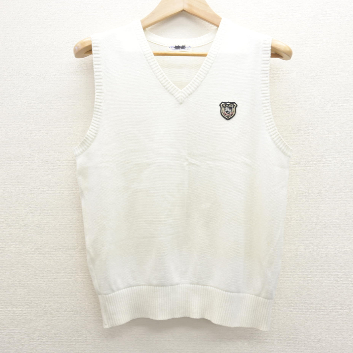 【中古】福岡県 九州産業大学付属九州産業高等学校 女子制服 2点 (ニットベスト・ブラウス) sf121972