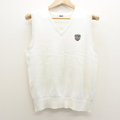 【中古】福岡県 九州産業大学付属九州産業高等学校 女子制服 2点 (ニットベスト・ブラウス) sf121972