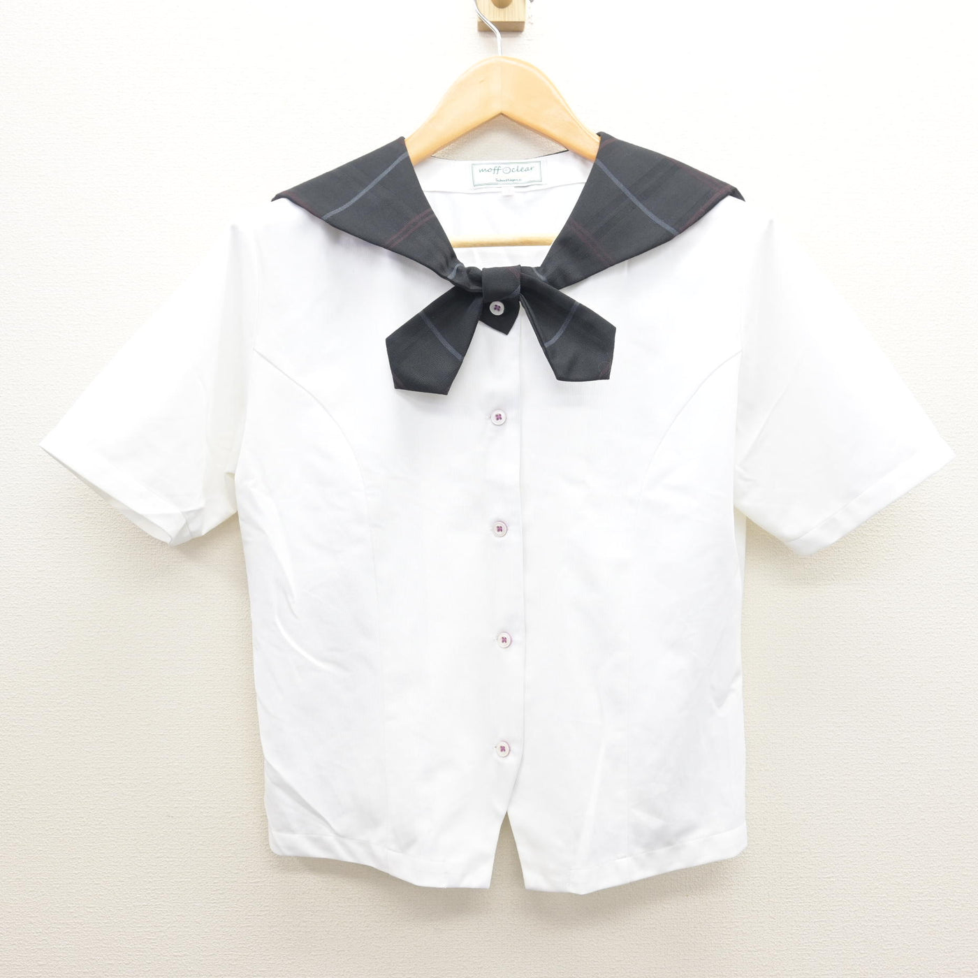 【中古】福岡県 九州産業大学付属九州産業高等学校 女子制服 2点 (ニットベスト・ブラウス) sf121972