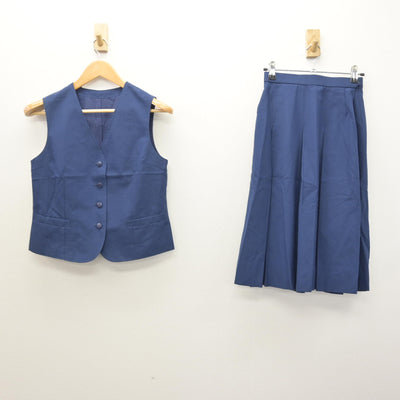 【中古】埼玉県 高萩北中学校 女子制服 2点 (ベスト・スカート) sf121974