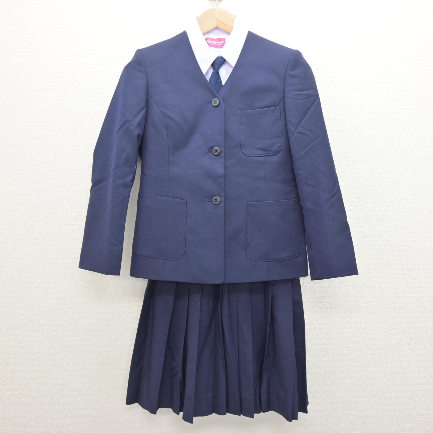 【中古】新潟県 鳥屋野中学校 女子制服 4点 (ブレザー・シャツ・スカート) sf122032