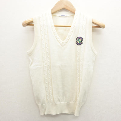 【中古】千葉県 昭和学院秀英高等学校 女子制服 2点 (ニットベスト・シャツ) sf122039