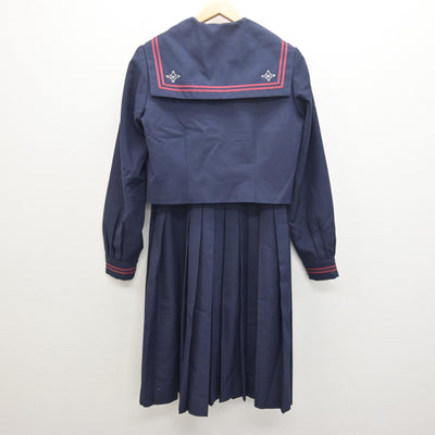 【中古】千葉県 東深井中学校 女子制服 3点 (セーラー服・ジャンパースカート) sf122054
