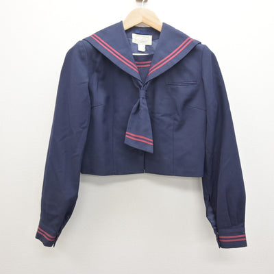 【中古】千葉県 東深井中学校 女子制服 3点 (セーラー服・ジャンパースカート) sf122054