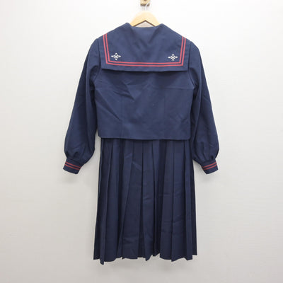 【中古】千葉県 東深井中学校 女子制服 3点 (セーラー服・ジャンパースカート) sf122055