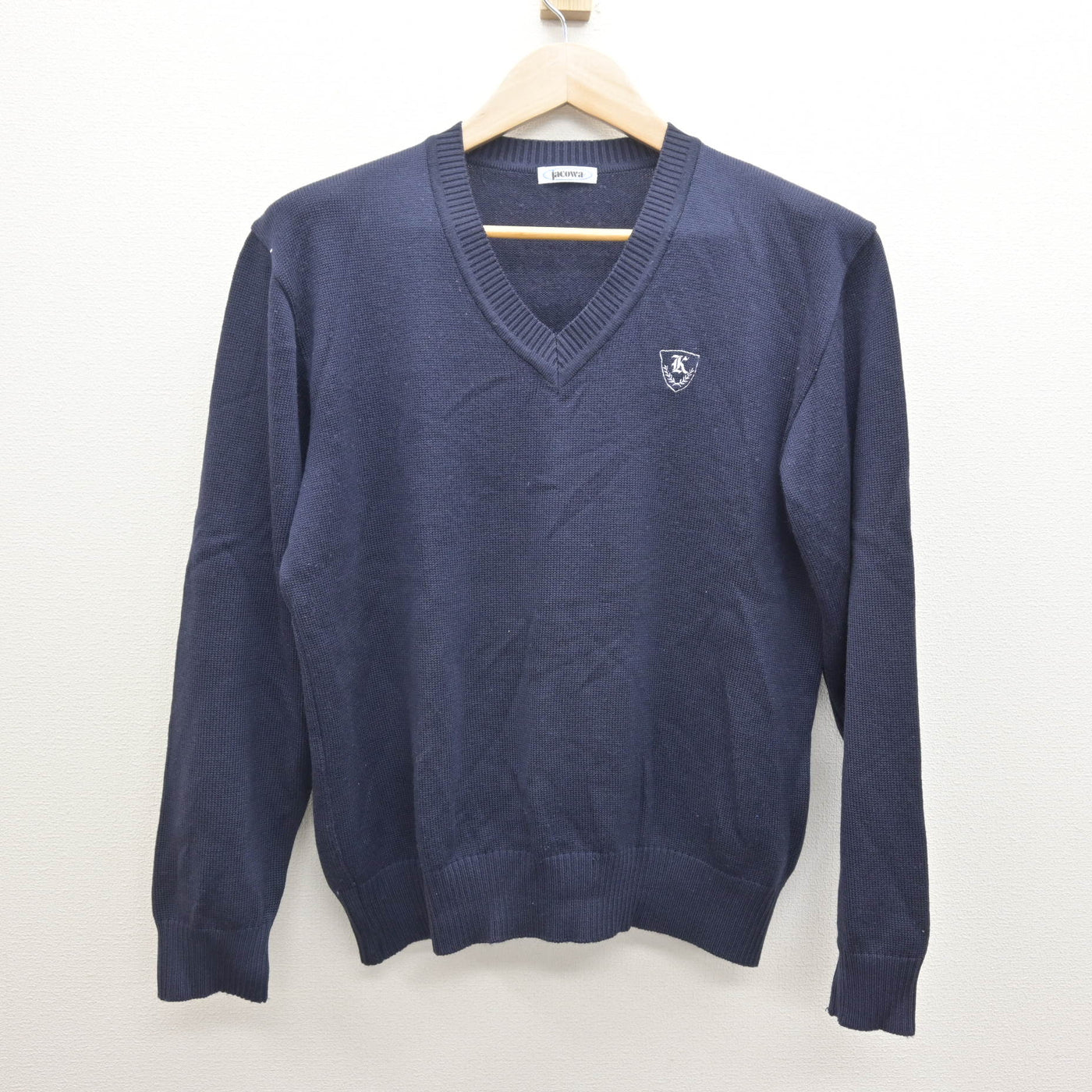 【中古】千葉県 流山北高等学校 男子制服 2点 (ニット・シャツ) sf122059