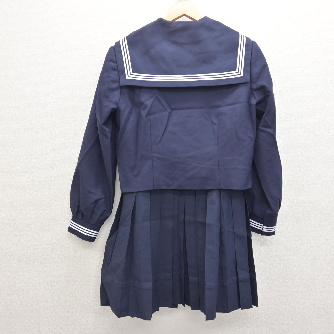 【中古】千葉県 湖北中学校 女子制服 3点 (セーラー服・ジャンパースカート) sf122069