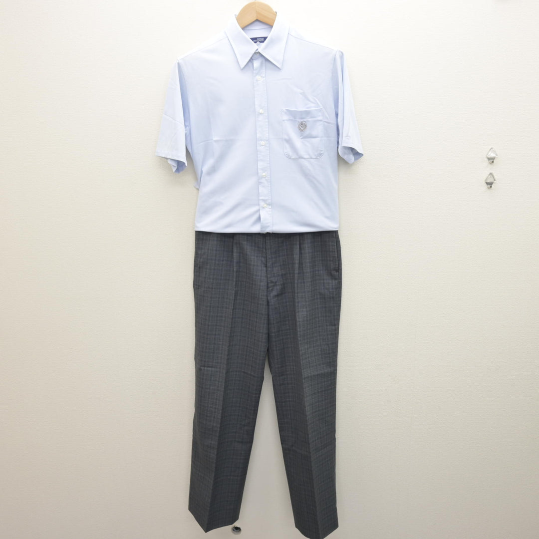 中古】北海道 札幌英藍高等学校 男子制服 2点 (シャツ・ズボン 