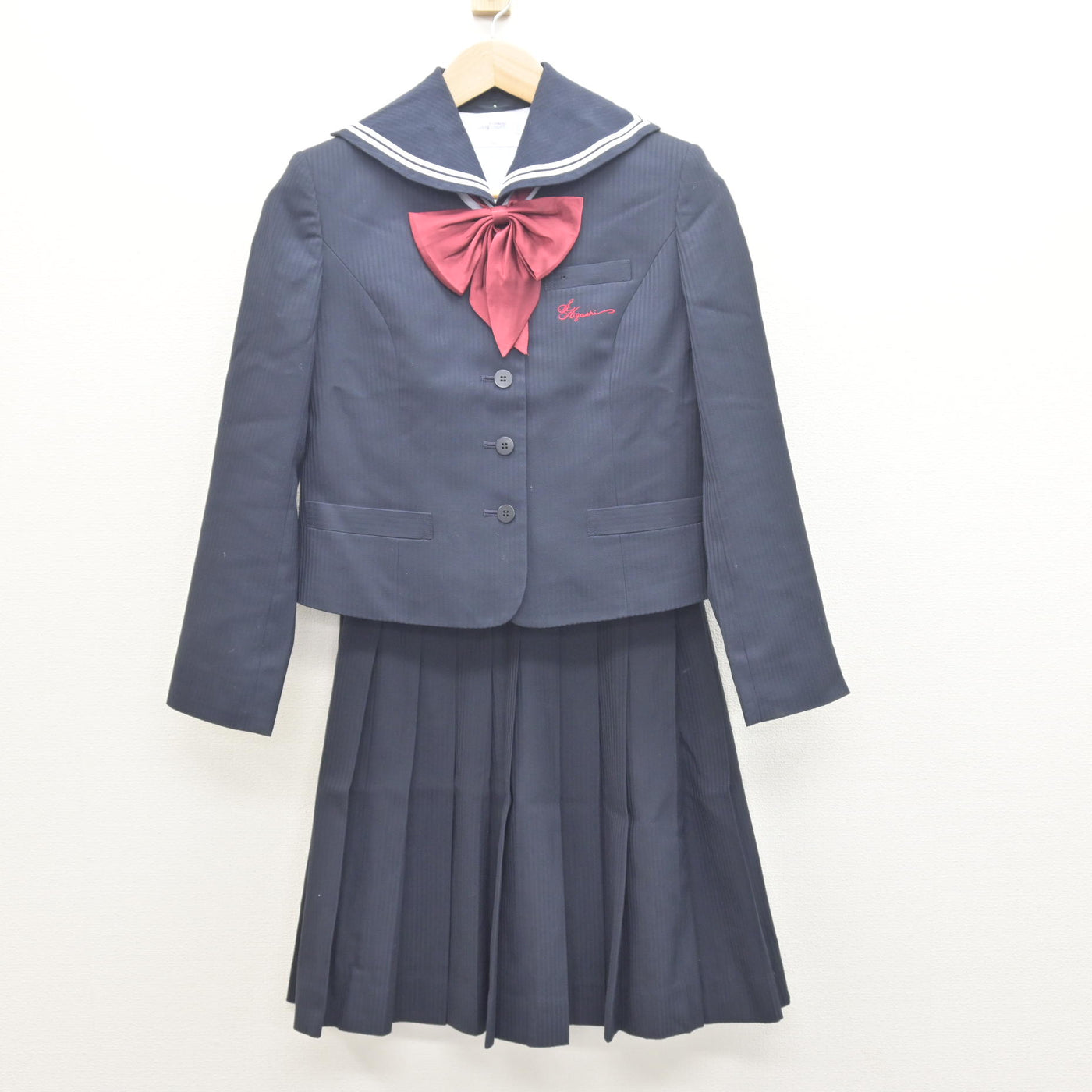 【中古】埼玉県 栄東中学校 女子制服 4点 (ブレザー・ブラウス・スカート) sf122083